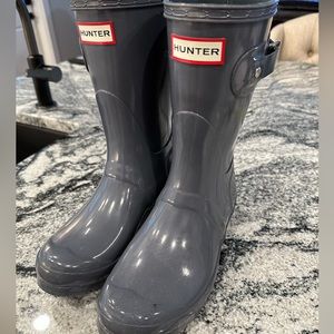 Hunter rain boots -grey